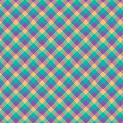 Gingham seamless cyan and violet pattern. Texture for plaid, tablecloths, clothes, shirts,dresses,paper,bedding,blankets,quilts and other textile products. Vector Illustration EPS 10