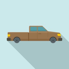 Truck pickup icon. Flat illustration of truck pickup vector icon for web design