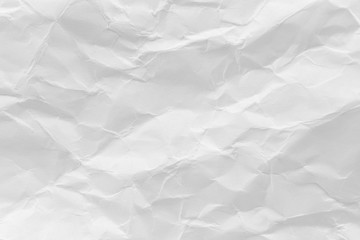 White crumpled recycled paper texture background for business communication and education design.