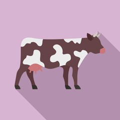 Cow icon. Flat illustration of cow vector icon for web design