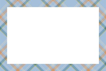 Vintage frame vector. Scottish border pattern retro style. Tartan plaid ornament.