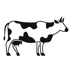 Fototapeta na wymiar Farm cow icon. Simple illustration of farm cow vector icon for web design isolated on white background