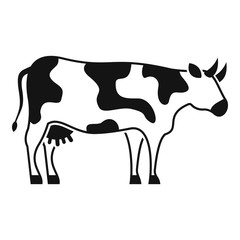Diary cow icon. Simple illustration of diary cow vector icon for web design isolated on white background