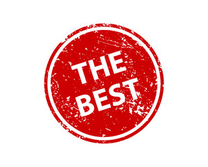 The best sign sticker. Stamp vector texture.