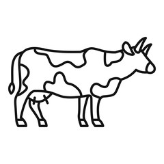 Milk cow icon. Outline milk cow vector icon for web design isolated on white background