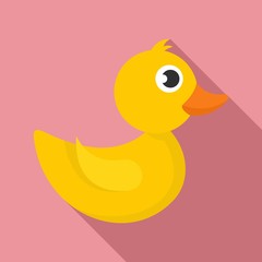Baby duck icon. Flat illustration of baby duck vector icon for web design