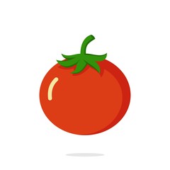 Tomato icon, tomato vector isolated on white background
