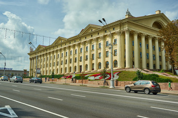 Minsk, Belarus.Independence Avenue,