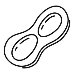 Peanut icon. Outline peanut vector icon for web design isolated on white background