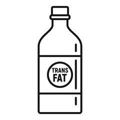 Fat bottle milk icon. Outline fat bottle milk vector icon for web design isolated on white background