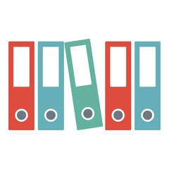 Office folder icon. Flat illustration of office folder vector icon for web design