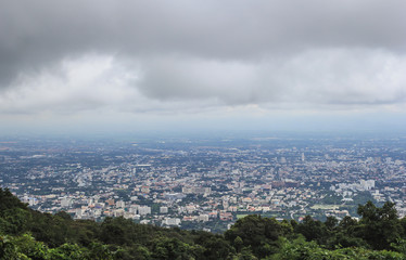 aerial view of the city