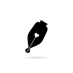 Pen icon isolated on white background