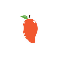 Mango in flat style. Mango vector logo