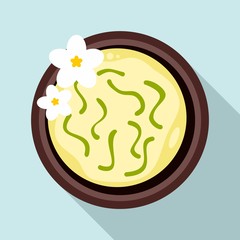 Thai food soup icon. Flat illustration of thai food soup vector icon for web design