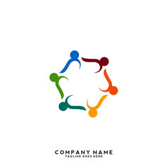 Creative people logo design template