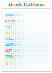 Continue the pattern with crayons or felt-tip pens