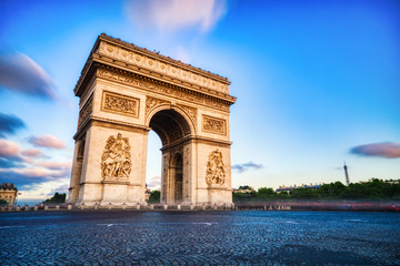Arc de triomphe at Sunset, Paris
