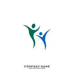 Fototapeta premium Creative people logo design template