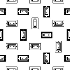 Switch Icon Seamless Pattern, Electrical Switch