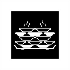 Stack Of Food Plates Icon