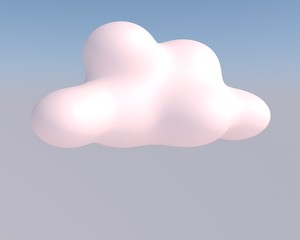 3d illustration of cartoon clouds