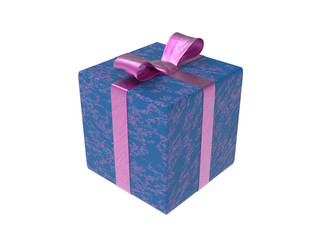 Violett Blaue Geschenkbox Geschenk Box mit Schleife