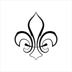 Fleur De Lis, Fleur-De-Lys Or Flower-De-Luce, The Decorative Stylized Lily