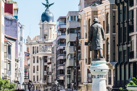 statue of the poet Jose Zorrilla in Valladolid