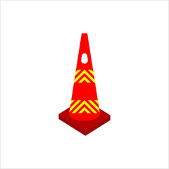 Cone Construction Barrier Icon, Traffic Cone