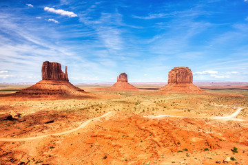 Monument Valley on the Border between Arizona and Utah, United States