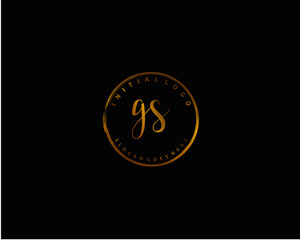 GS Initial letter logo template vector