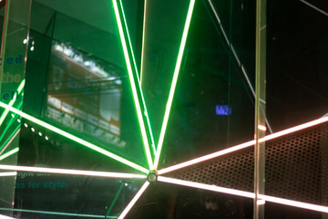 Neon lights at night