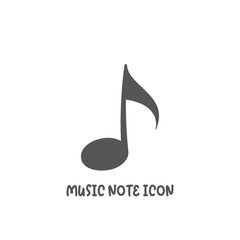 Music note icon simple flat style vector illustration.