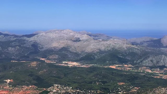 fields and mountains of the spanish island of Mallorca