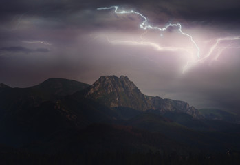 Large thunderstorm in Tatra Mountains