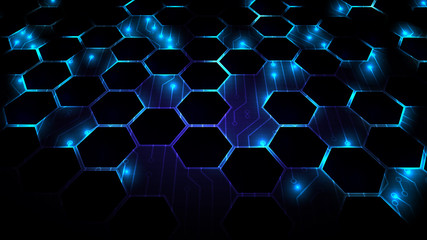abstract background with hexagons
