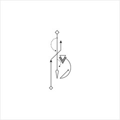 Line Dot Tattoo Design