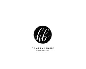 HB Initial letter logo template vector