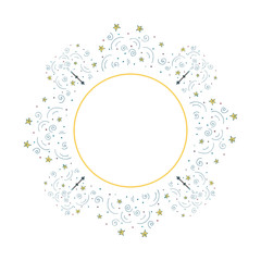 Frame template with doodle wands in action.