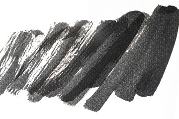 Black Ink Brushed on Grunge background