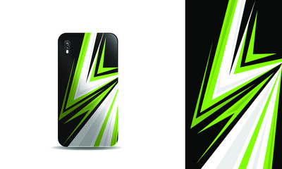 sporty abstract phone cover design template