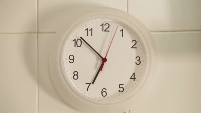 A wall clock fast motion - timelapse