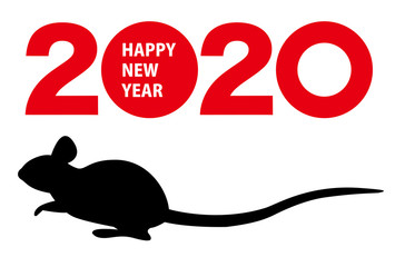 2020 new year's card with mouse