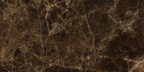 Naklejka na ściany i meble Dark color marble texture, emperador marble surface background.Brown marble background