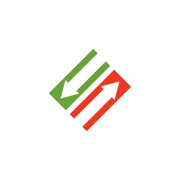 Arrows vector illustration icon Logo Template design 