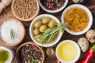 spices and vegetables in bowl