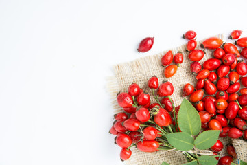 herbal tea with rose hips and viburnum, Medicinal plants and herbs composition 