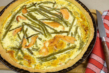 tarte au saumon et asperges