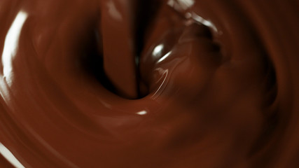 Detail of molten hot chocolate pouring